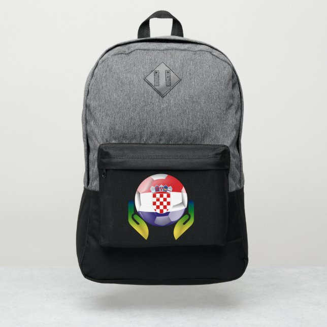 Proud Croatia Football Fan Art   Port Authority® Backpack (Front)