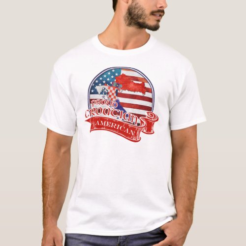 Proud Croatian American T_Shirt