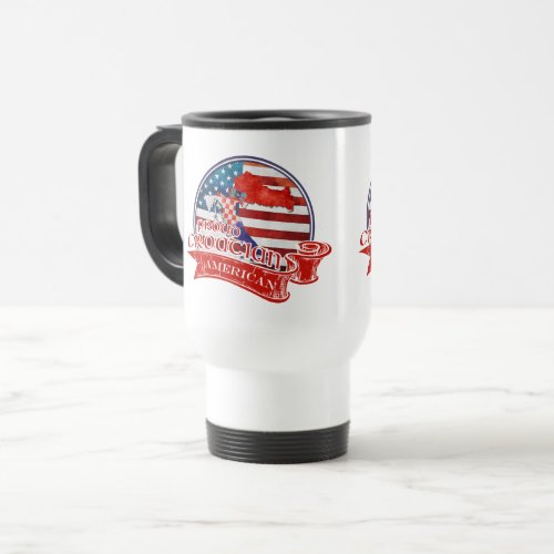 Proud Croatian American Travel Mug