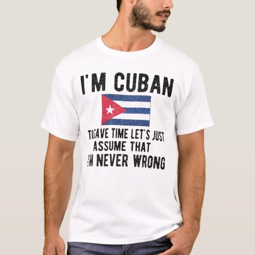 Proud Cuban Heritage Cuba Roots Cuban Flag T_Shirt