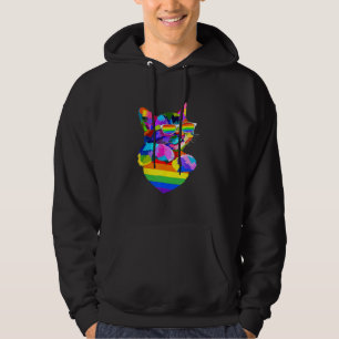 Proud Cute Cat Pride LGBT Transgender Flag Heart Hoodie