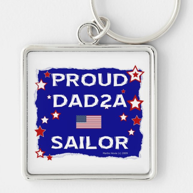 Proud Dad 2A Sailor Keychain (Front)