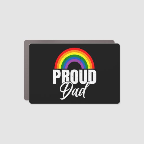 Proud Dad Ally LGBT Lesbian Gay Pride Month LGBTQ Car Magnet