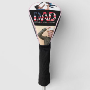 Proud dad America   usa veteran fathers day  Golf Head Cover