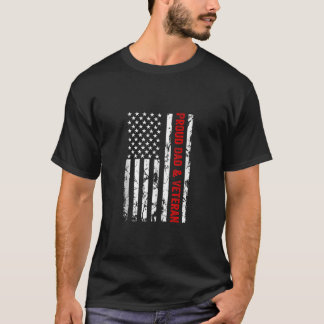 Proud Dad and Veteran USA American Flag Tank Top