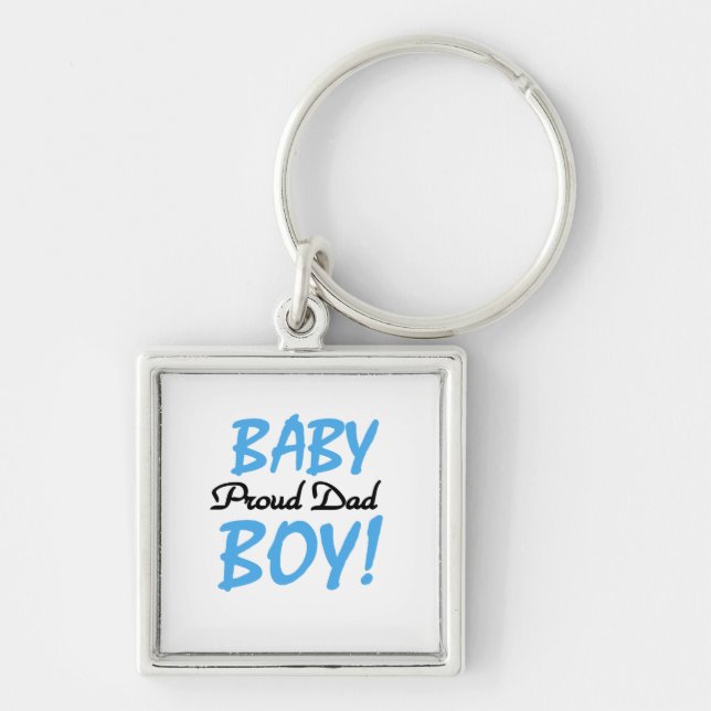 Proud Dad Baby Boy Gifts Keychain (Front)