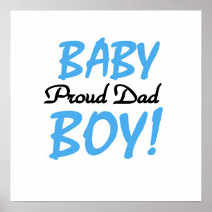 Proud Dad Baby Boy Gifts Poster
