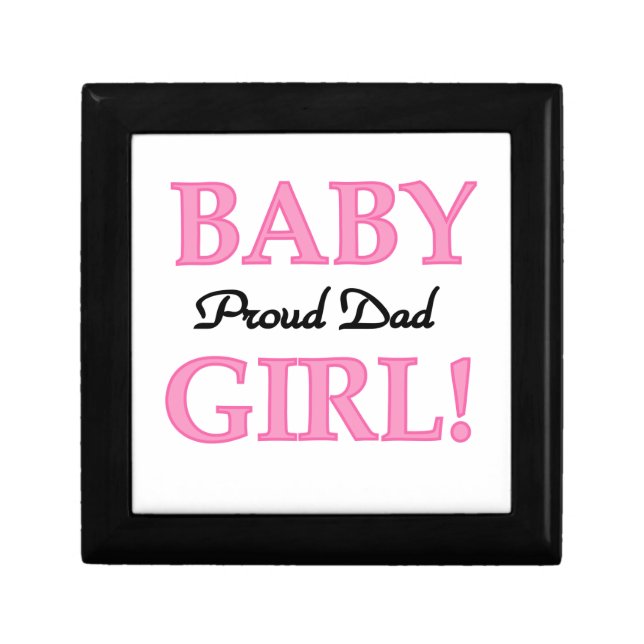 Proud Dad Baby Girl Gifts Jewelry Box (Front)