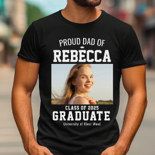 Proud Dad Class of 2025 Graduate Parent Custom T-Shirt