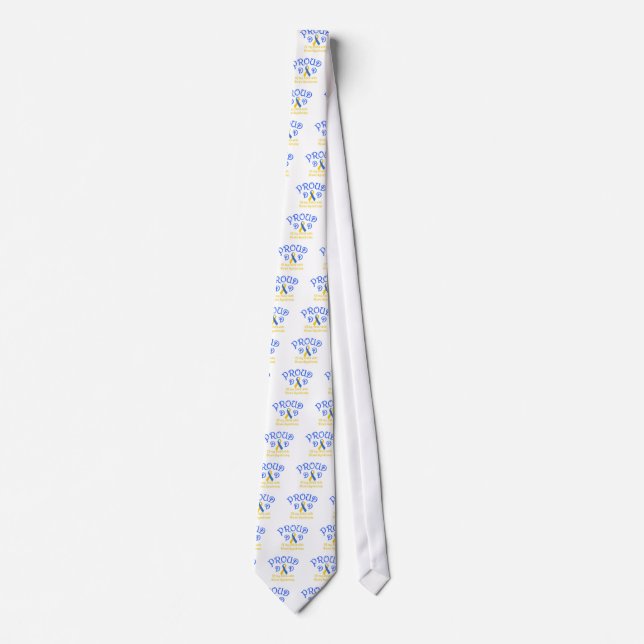 Proud Dad Down Syndrome Tie (Front)