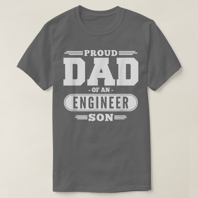 Proud Dad Engineer Son Industrial Electric Ohm Law T-Shirt (Design Front)