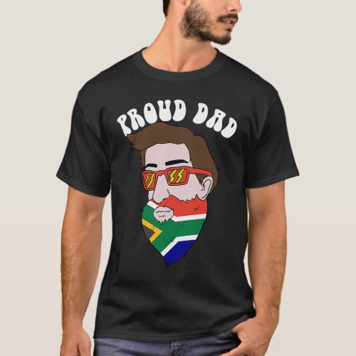 Proud Dad Fathers Day South African T_Shirt