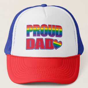 Proud Dad Gay Pride Trucker Hat