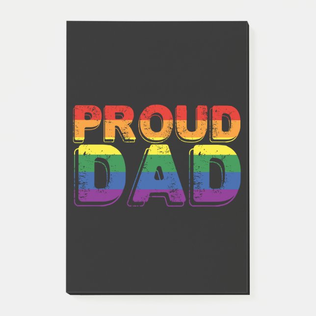 Proud Dad LGBT Parent Gay Pride Dad Post-it Notes (Front)