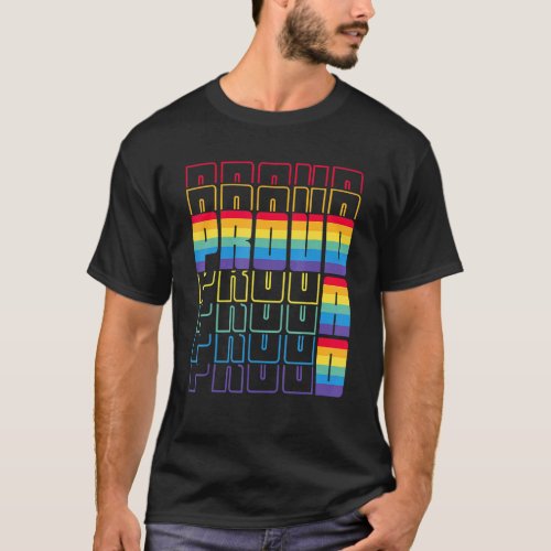 Proud Dad Lgbtq Gay Flag Pride Month Father Parent T_Shirt