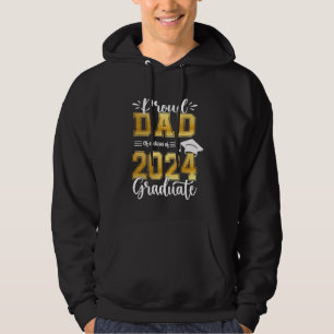 Proud Dad of 2024 Graduate Father Senior 2024 Grad Hoodie