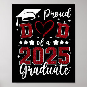 Proud Dad Of 2025 Senior Graduate Matching Family  Poster