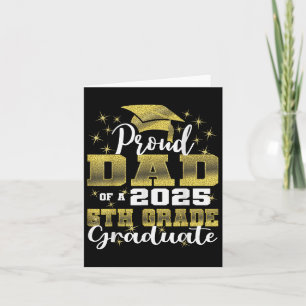 Proud Dad Of 5th Grade Graduate 2025 Elementary Gr Card