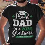 Proud Dad of a 2023 graduate black green cap name T-Shirt<br><div class="desc">Celebrate your son's or daughter's graduation with this modern t-shirt featuring a "Proud DAD of a 2023 Graduate" typography in black and green; easily customize this t-shirt with the graduation year and the name of the graduate by editing the template fields.</div>
