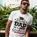 Proud Dad of a 2023 graduate family matching T-Shirt<br><div class="desc">Celebrate your son's or daughter's graduation with this modern t-shirt featuring a "Proud DAD of a 2023 Graduate" typography in black and red; easily customize this t-shirt with the graduation year and the name of the graduate by editing the template fields.</div>