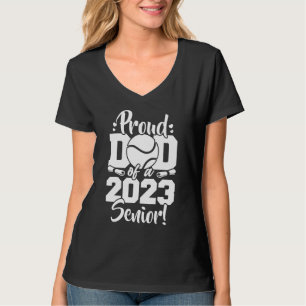 Proud Dad Of A 2023 Senior Tennis Sport Lover T-Shirt