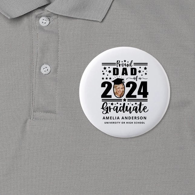Proud Dad of a 2024 Graduate Button (Creator Uploaded)