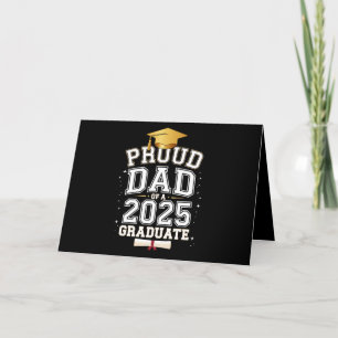 Proud Dad Of A 2025 Graduate Family Graduation Letterpress Thank You Card