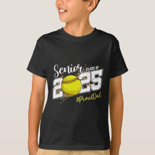 Proud Dad Of A 2025 Senior Softll Graduation T-Shirt
