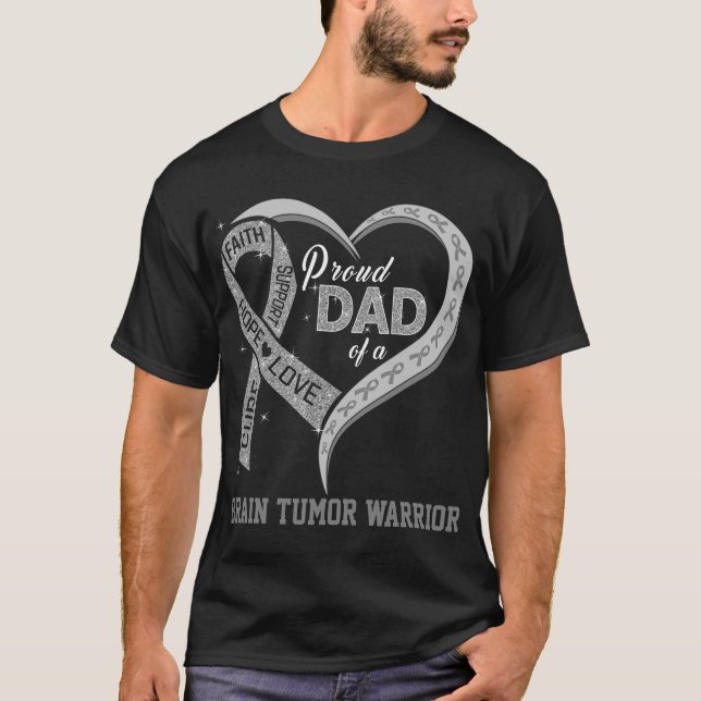 Proud Dad Of A Brain Tumor Warrior T-Shirt (Front)