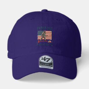 Proud Dad of a Firefighter Vintage Flag Vector_1 47 Brand Hat