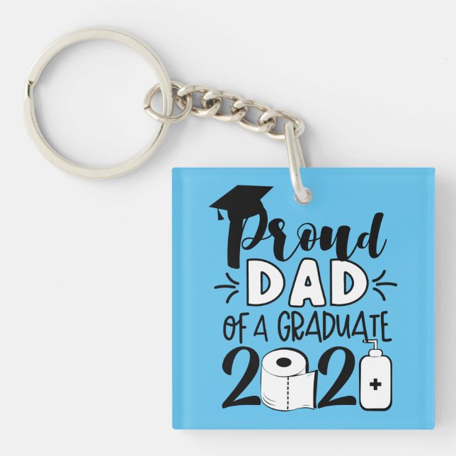 Proud Dad of a Graduate - 2021 Keychain (Front)