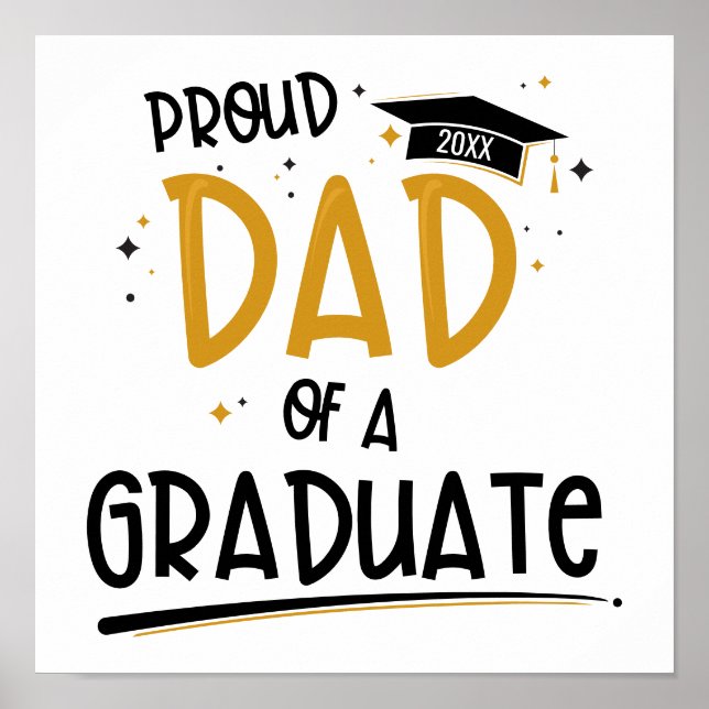 Proud Dad of a Graduate Poster (Front)