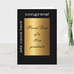 Proud dad of a graduation year card