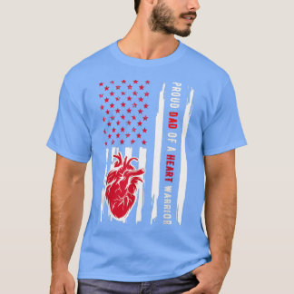 Proud Dad Of A Heart Warrior CHD Awareness T-Shirt