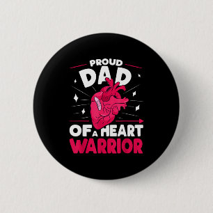Proud Dad Of A Heart Warrior Heart Health Awarenes Button
