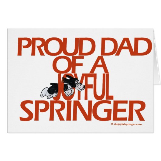 Proud Dad Of A Joyful Springer Cards (Front Horizontal)
