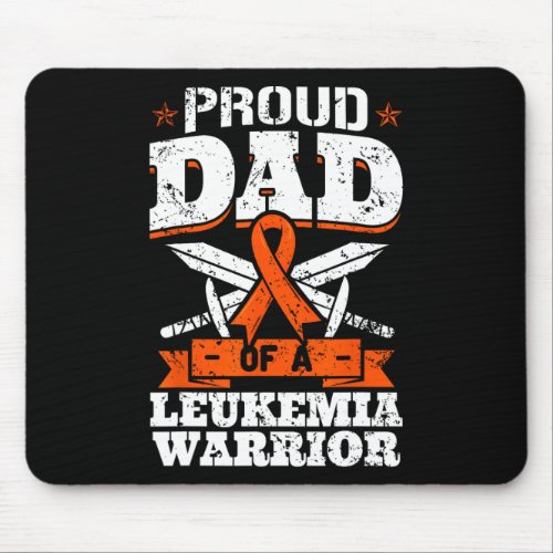 Proud Dad Of A Leukemia Warrior Daddy Awareness Bl Mouse Pad