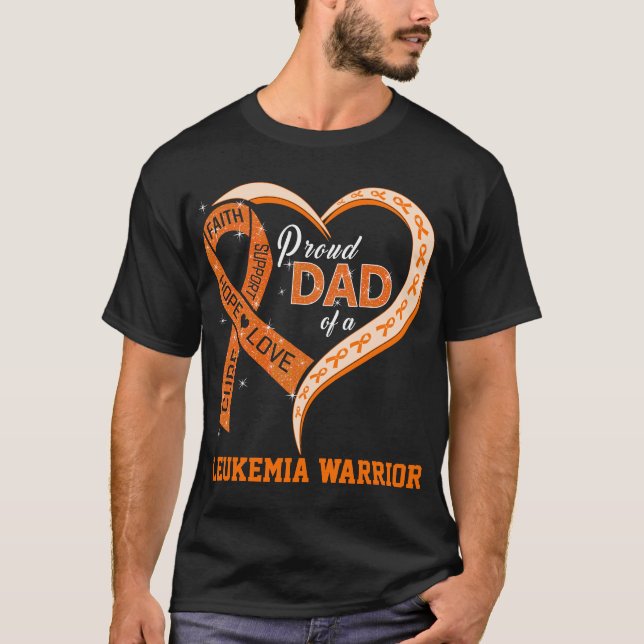 Proud Dad Of A Leukemia Warrior T-Shirt (Front)