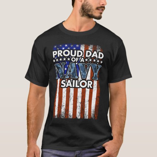 Proud Dad of a Navy Sailor T_Shirt