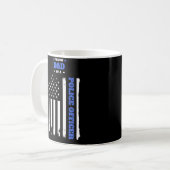 Proud Dad of a Police Officer Distressed Flag Coffee Mug (Front Left)