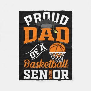 Proud Dad Of A Sketll Senior Cl Of 2025 Graduation Fleece Blanket