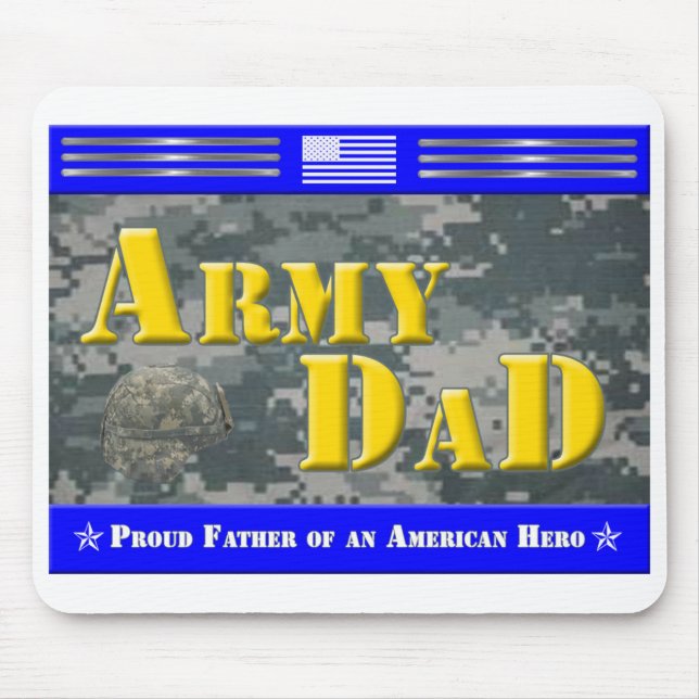 Proud Dad of an American Hero Gift Mouse Pad (Front)