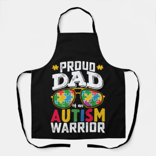 Proud Dad Of An Autism Warrior Family Apron
