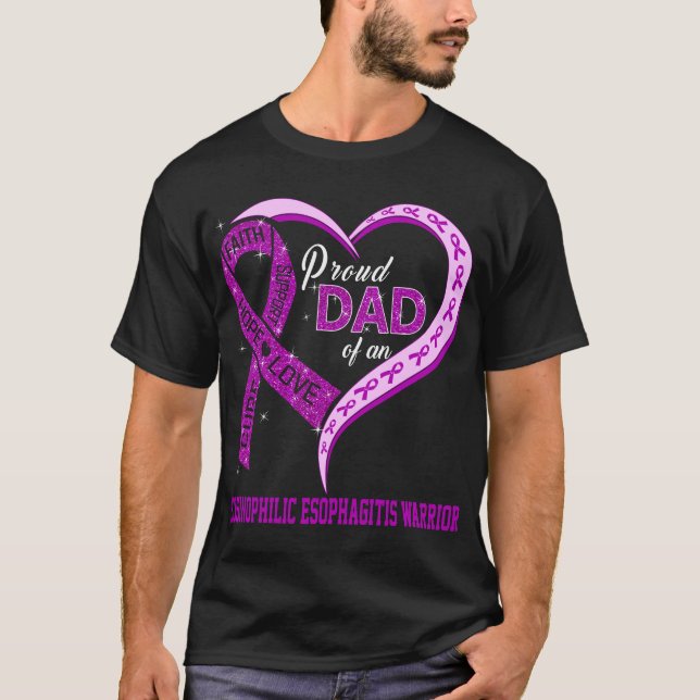 Proud Dad Of An Eosinophilic Esophagitis Warrior T-Shirt (Front)