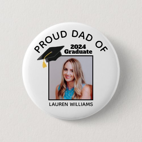 Proud Dad of Graduate Photo 2025 Custom Graduation