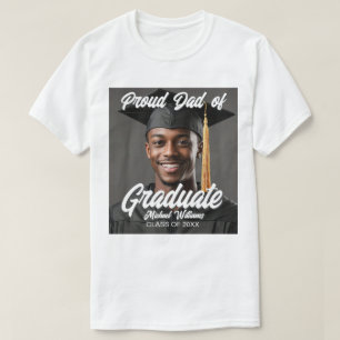 Proud Dad of Graduate Photo Name Year Graduation T-Shirt