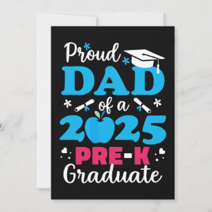 Proud Dad of Pre-K Graduate 2025 Invitation