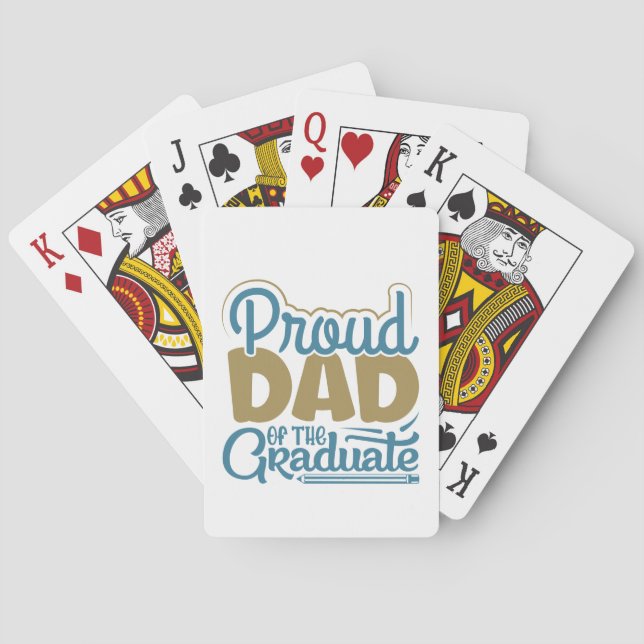 Proud Dad of the Graduate Poker Cards (Back)