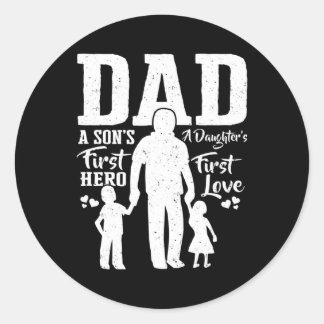 Proud Dad Of Twins s Best Fathers Day Gift From Classic Round Sticker