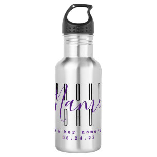 Proud Dad Personalized Water Bottle - HAMbyWG